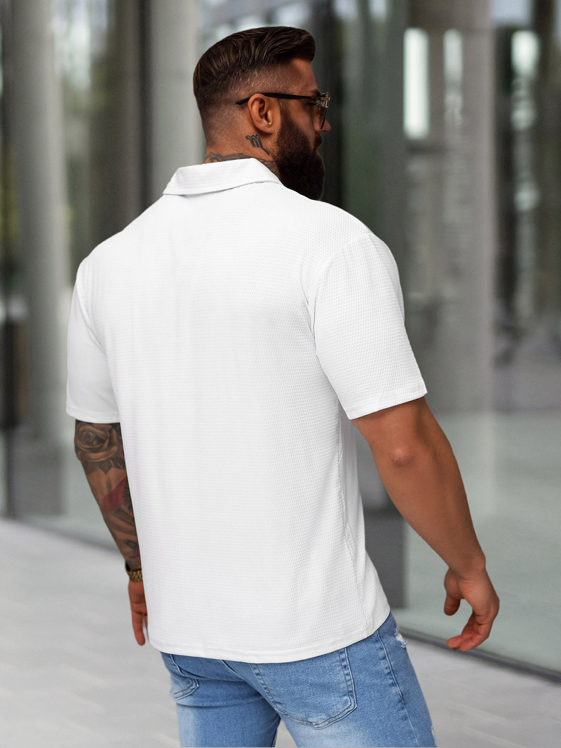 Pánské Polo Tričko Bílé OZONEE O/YN2/593