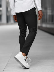 Pánské Chino Kalhoty Černé OZONEE DJ/5526Z