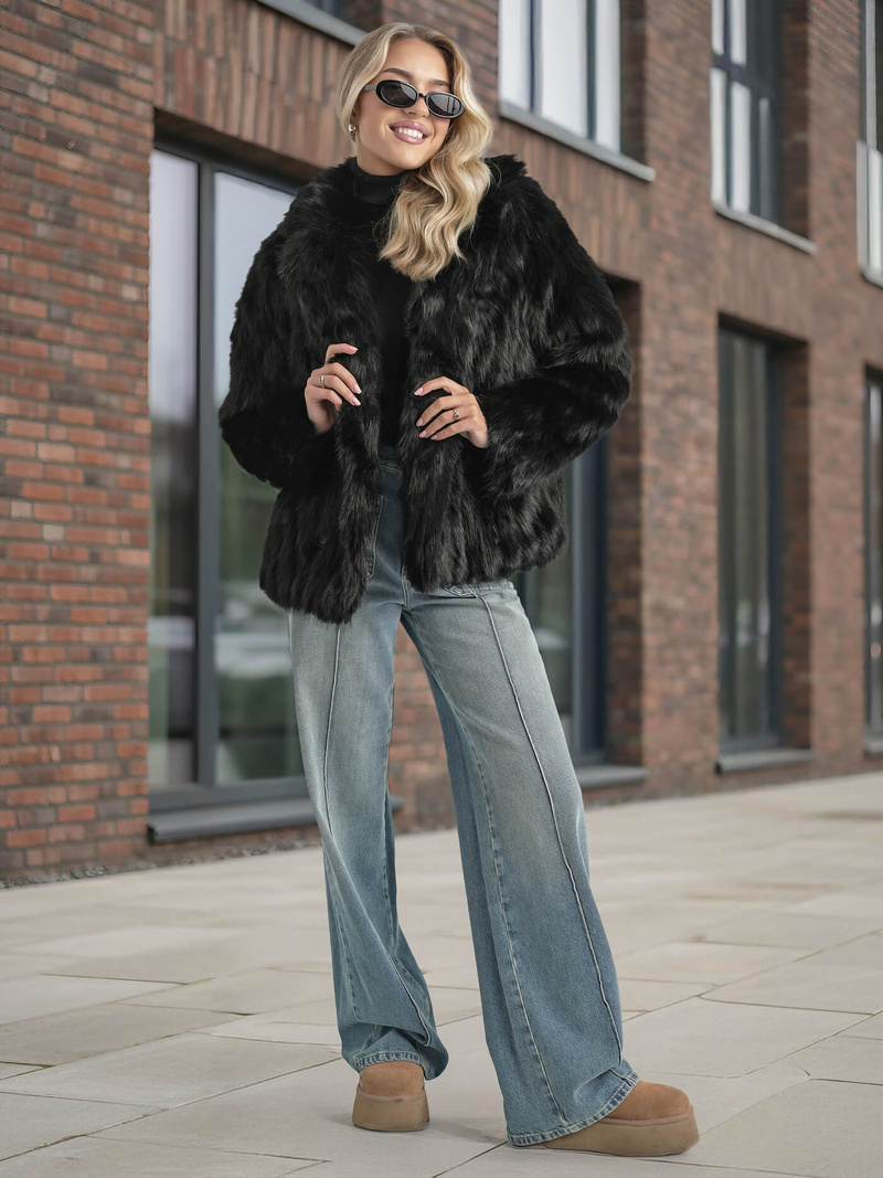 Dámská Bunda Černá OZONEE JS/11Z8261