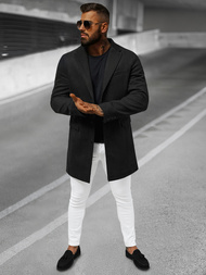 Pánský Kabát Černý OZONEE JB/1047Z