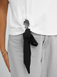 Dámské Tričko Bílo-Černé OZONEE JS/RJ77247