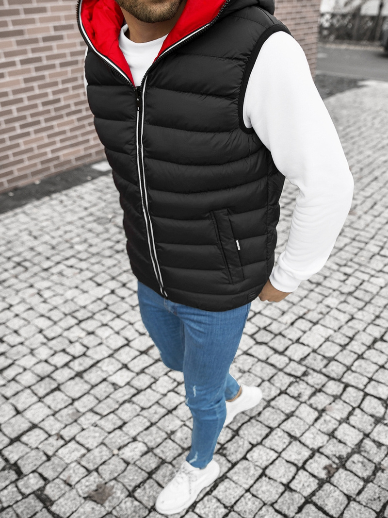 Pánská Vesta Černá OZONEE N/6878/1Z