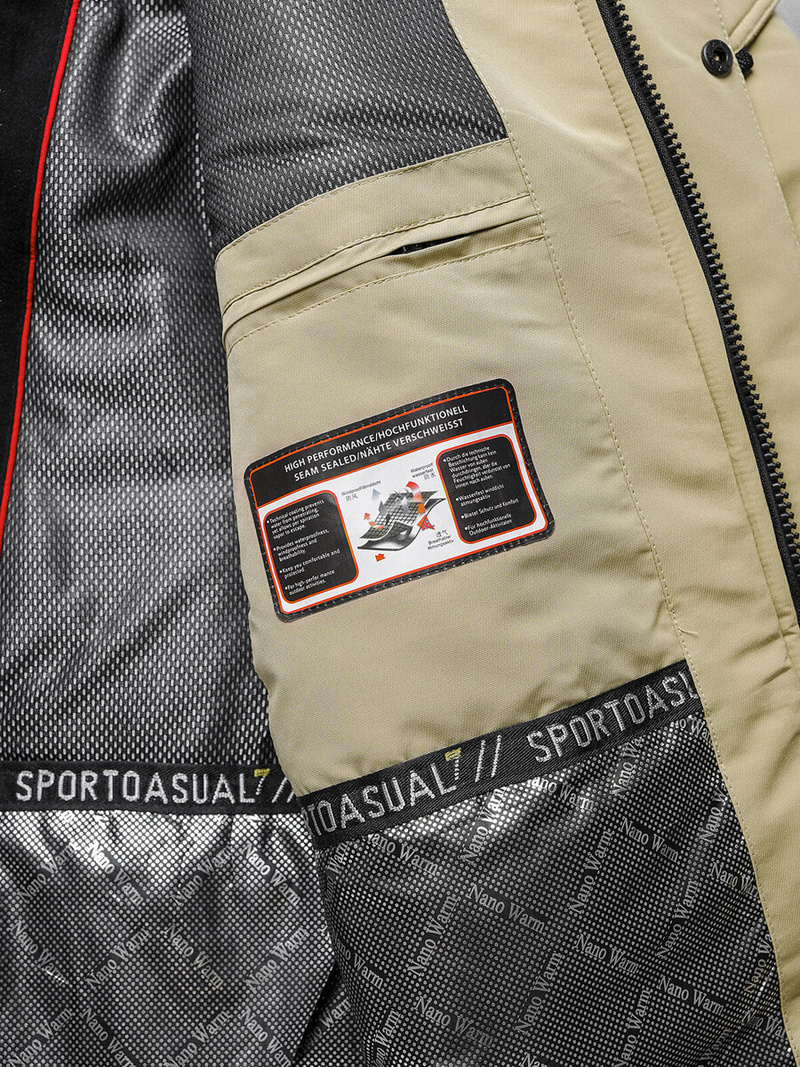 Pánská Zimní Bunda Béžová OZONEE JS/22M322/62