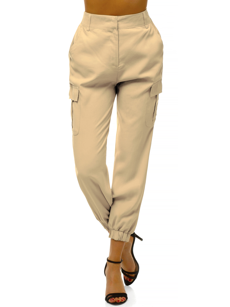 Dámské jogger kalhoty Jasně-Béžové OZONEE O/HM005