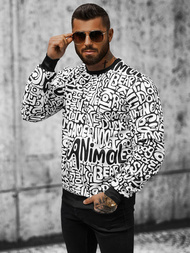 Pánská Mikina Bílá OZONEE JS/8B1131/1