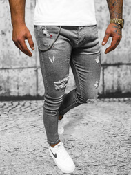 Pánské Džíny Grafitové OZONEE O/MB459