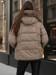 Dámská Bunda Tmavě-Béžové OZONEE O/16M9179/84