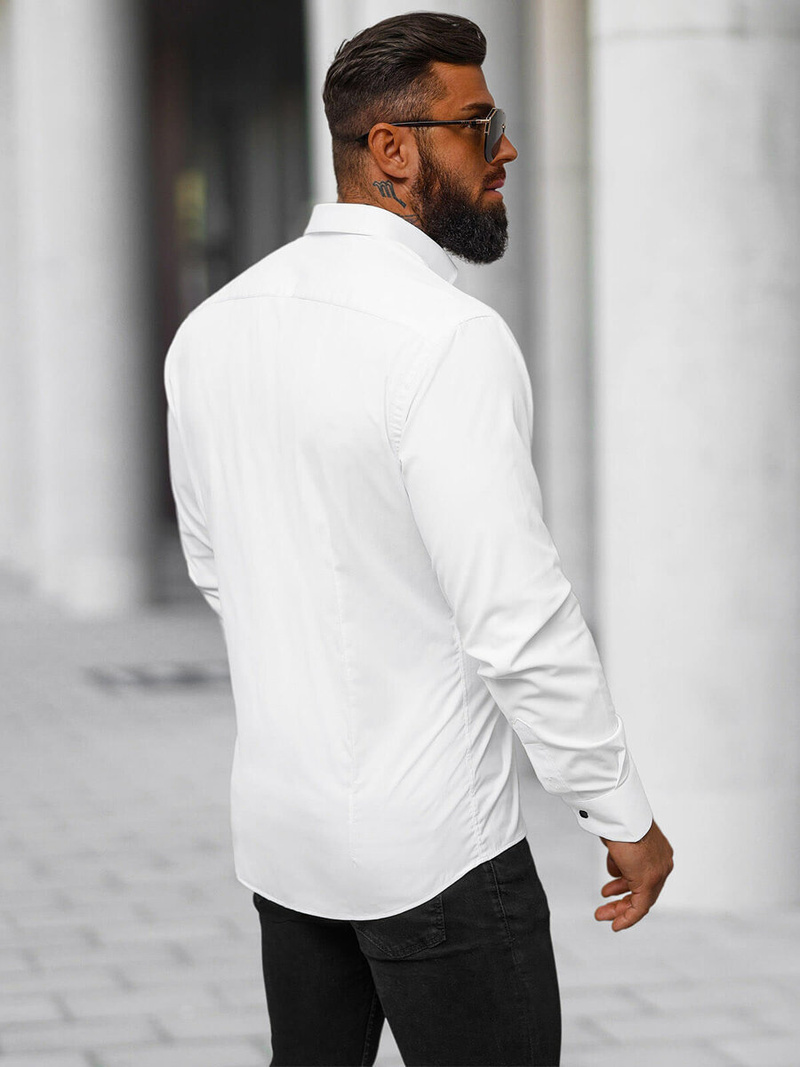 Pánská Košile Bílá OZONEE O/V119