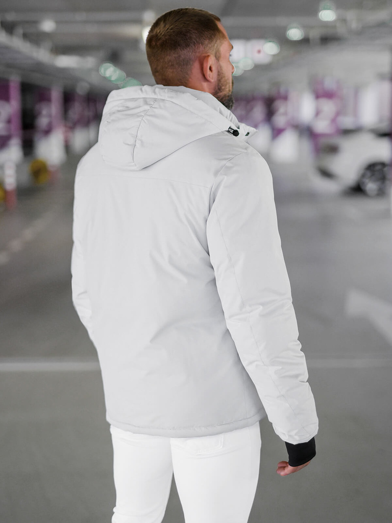 Pánská Zimní Bunda Světle-Šedá OZONEE JS/91M9906/280