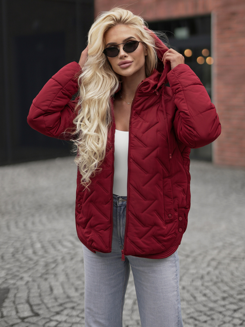 Dámská bunda burgundská OZONEE JS/16M9300/06Z