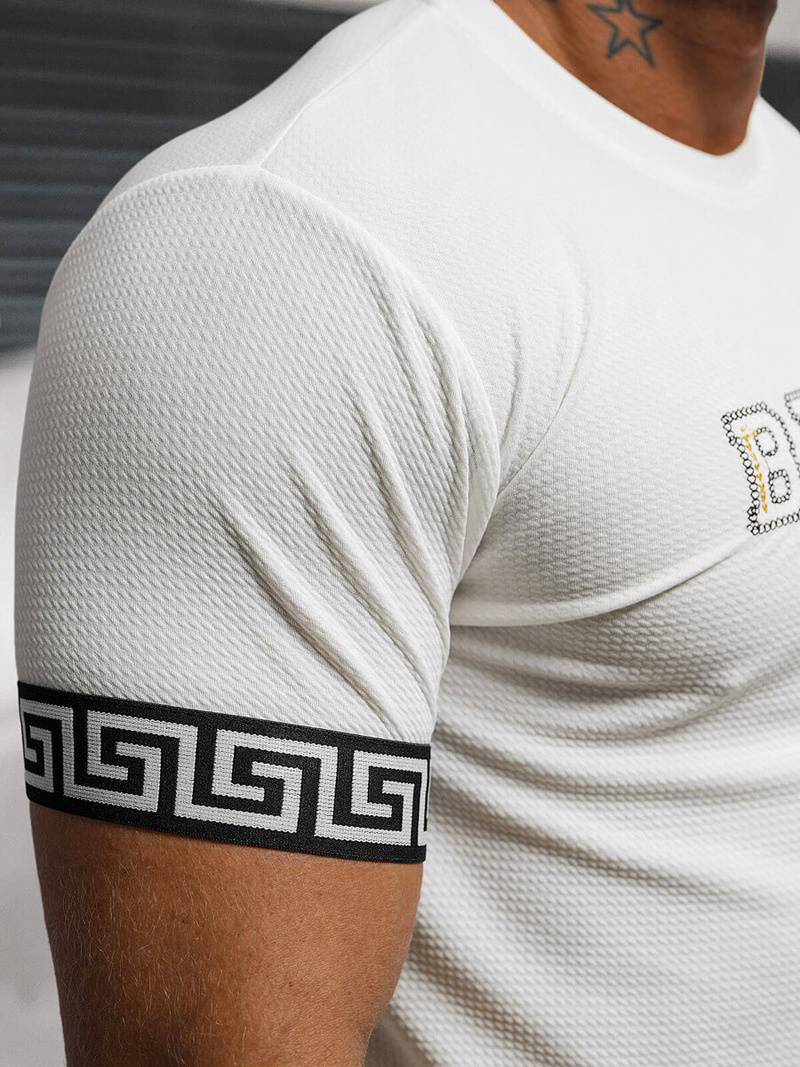 Pánské Tričko Bílé OZONEE O/T7571