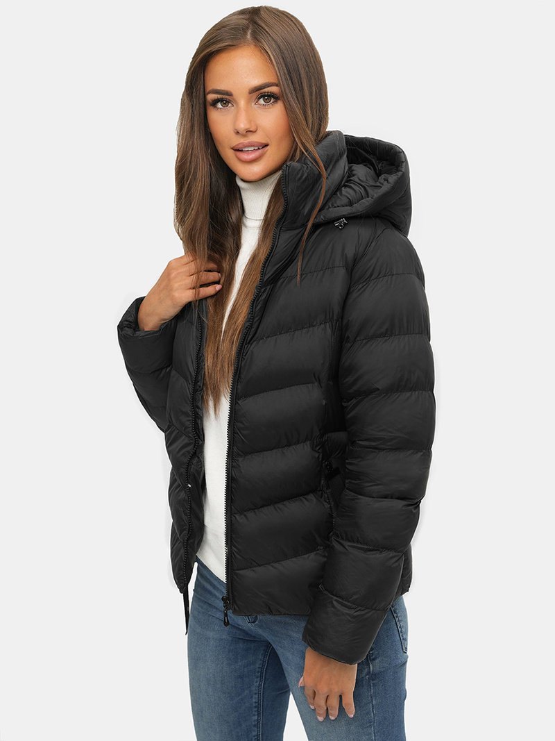 Dámská Bunda Černá OZONEE JS/M786/392
