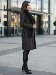 Dámský Kabát Černé OZONEE JS/53M5200/1Z