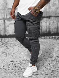 Pánské Chino Jogger Kalhoty Grafitové OZONEE NB/MP0202GS