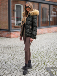 Dámská Zimní Bunda Černá OZONEE JS/5M3337/392