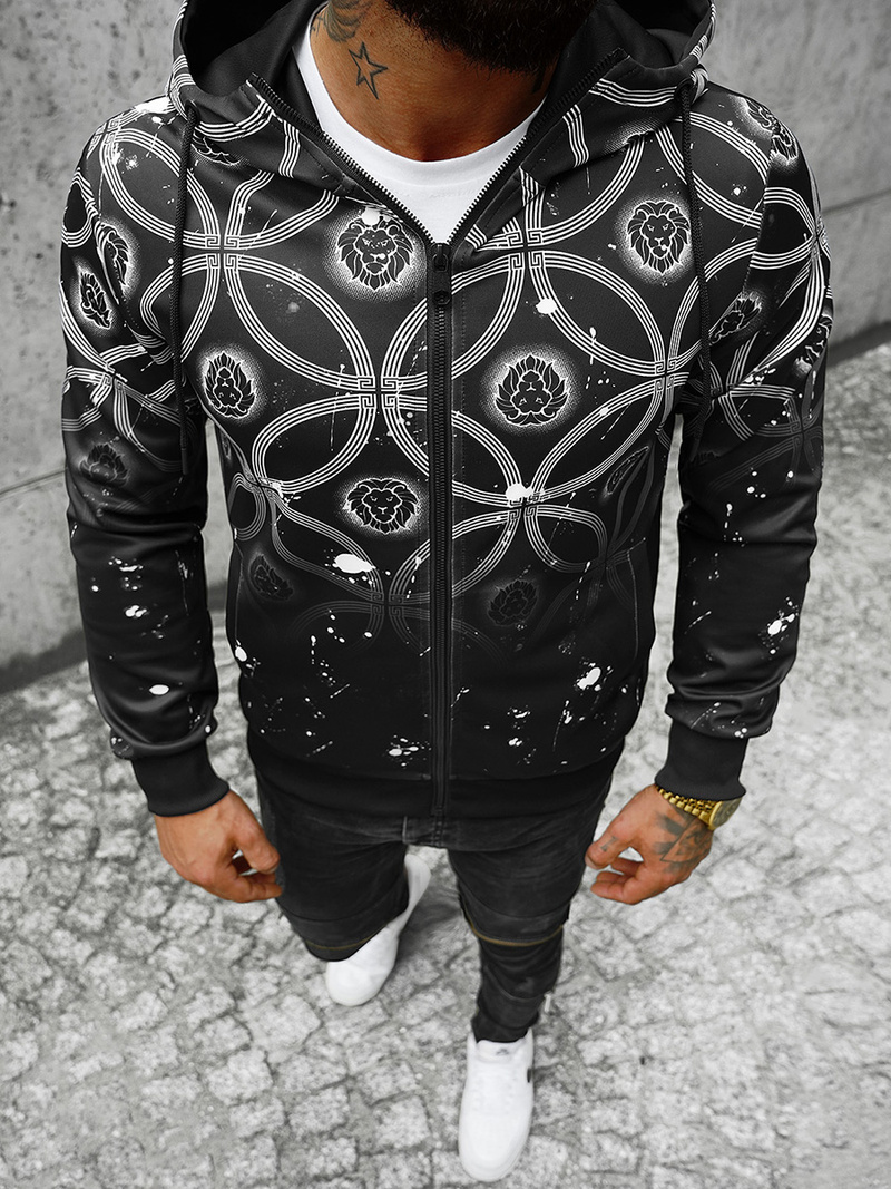 Pánská Mikina Černá OZONEE JS/B8122