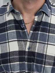 Pánská Košile Námořnická Modřá OZONEE V/V175Z