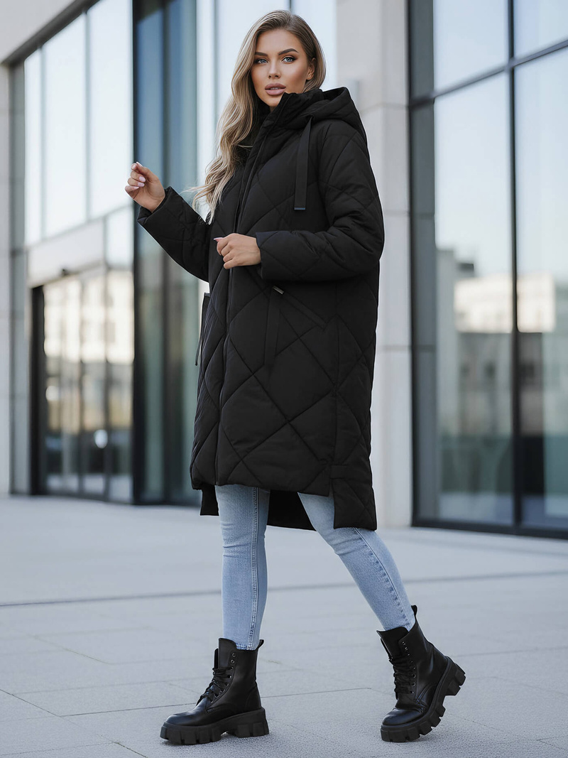 Dámská Bunda Černá OZONEE JS/5M3168/392Z