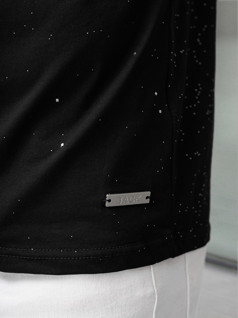 Pánské Tričko Černé OZONEE O/QQ1390