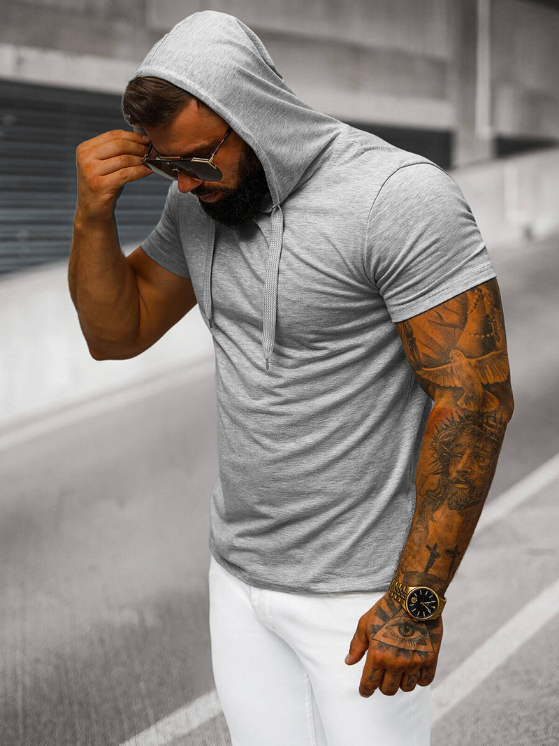 Pánské Tričko Šedý OZONEE JS/8T89/2