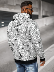 Pánská Mikina Bílá OZONEE JS/8B1256/1