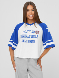 Dámské Tričko Bílo-Modré OZONEE JS/R62493