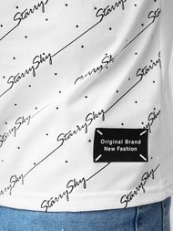 Pánské Tričko Bílé OZONEE O/QQ1323