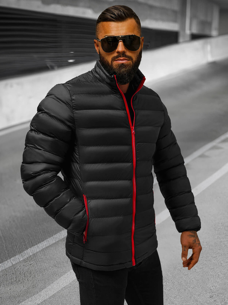 Pánská Bunda Černá/2 OZONEE JB/JP1111