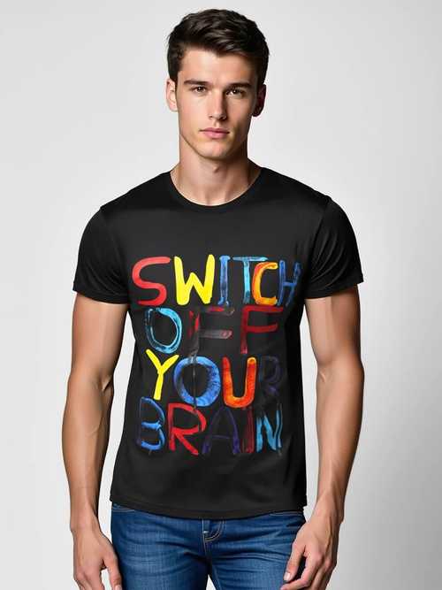 Pánské Tričko Černé OZONEE O/T125/3Z