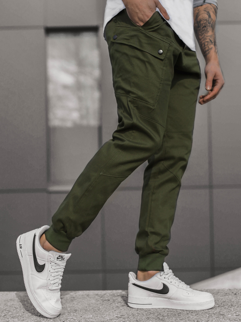 Pánské Kalhoty Jogger Khaki OZONEE O/11103
