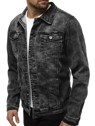 Pánská Džínová Bunda Černá OZONEE V/19320