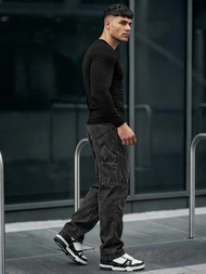 Pánské Džíny Grafitové OZONEE O/KK2828/5Z