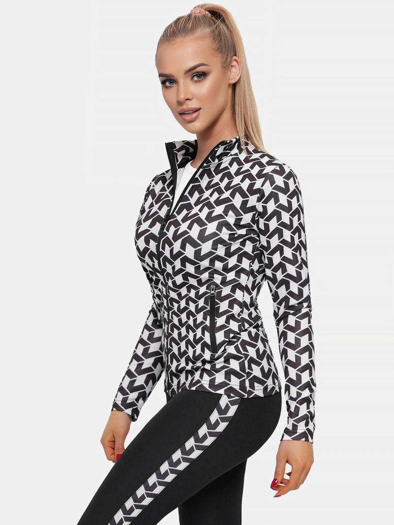 Dámská dvoudílná tepláková souprava Černobílá OZONEE O/19415