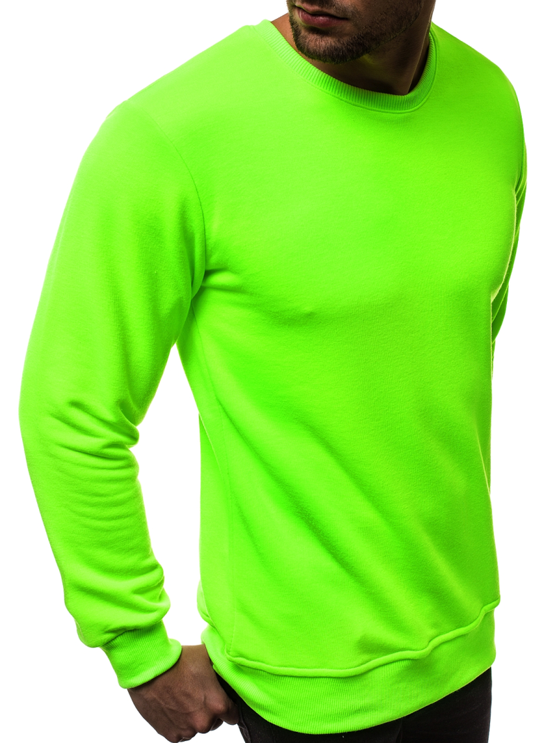 Pánská Mikina Zelená neon OZONEE MACH/3122