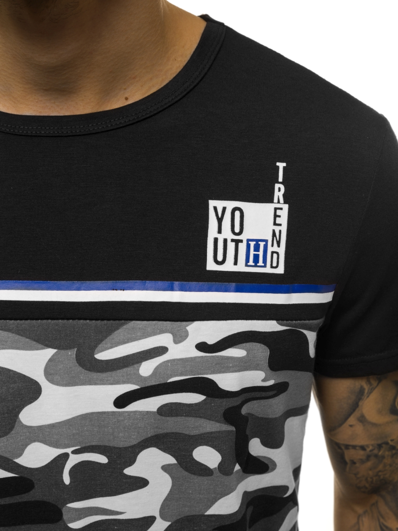 Pánské Tričko Černý OZONEE JS/SS10979