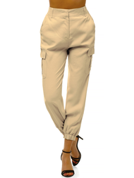 Dámské jogger kalhoty Jasně-Béžové OZONEE O/HM005