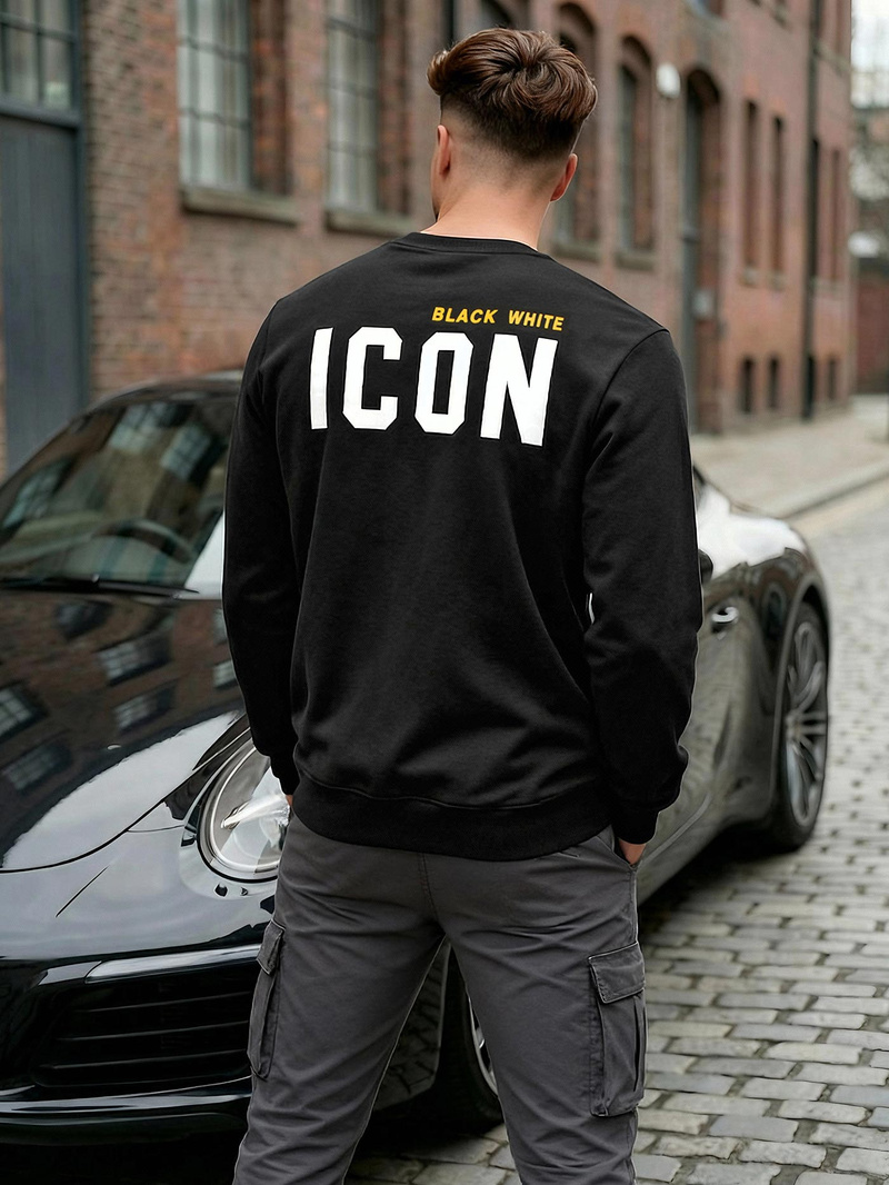 Pánská Mikina Černá OZONEE JS/8B1753/3