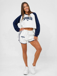 Dámská dvoudílná tepláková souprava bílo-námořnické modré OZONEE JS/M58631AB