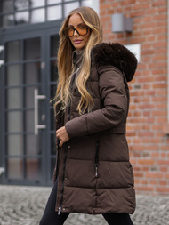 Dámská Zimní Bunda Čokoláda OZONEE JS/16M9059/158