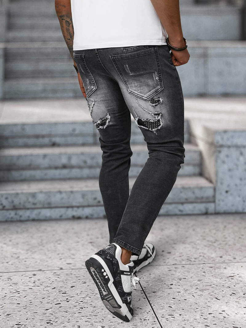 Pánské Džíny Černé OZONEE NB/MP0152N