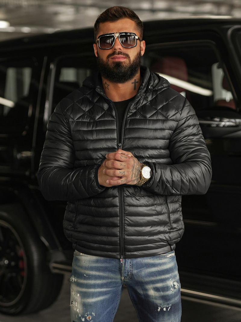 Pánská Bunda Černá OZONEE JS/16M9328/392BZ