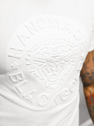 Pánské Tričko Bílé OZONEE NB/MT3056Z