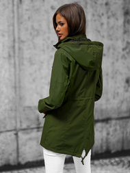 Dámská Bunda Oboustranná Zelená OZONEE JS/16M9081/136