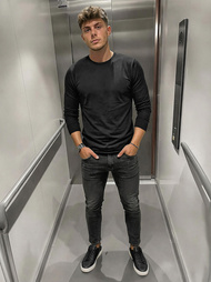 Pánské Džíny Černé OZONEE O/JK2918Z