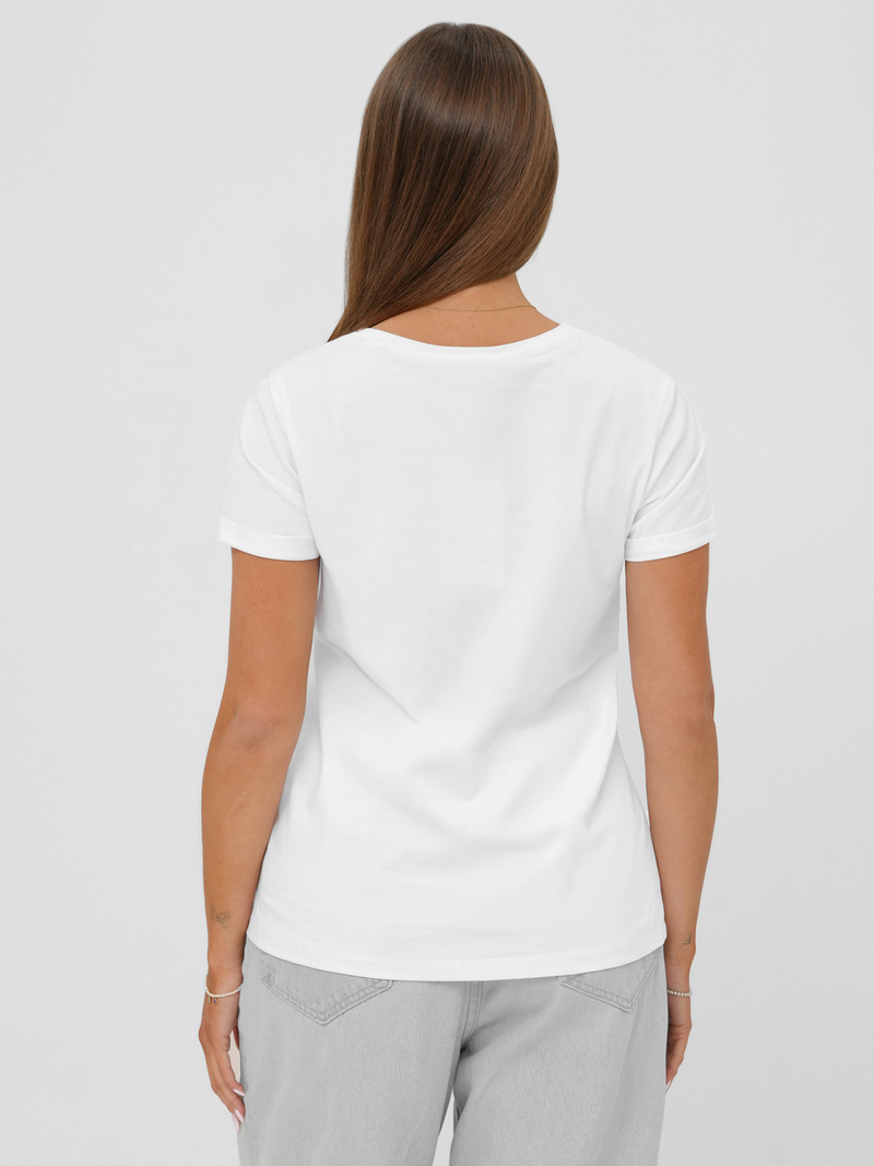 Dámské Tričko Bílo-Béžový OZONEE JS/YJ77726