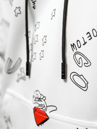 Pánská Mikina Bílá OZONEE JS/8B1223/1