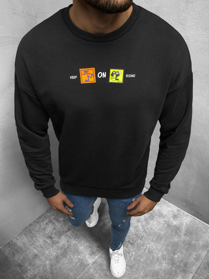 Pánská Mikina Černá OZONEE B/21402008