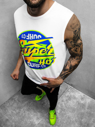 Pánské Tílko Bílé OZONEE JS/KS2076Z