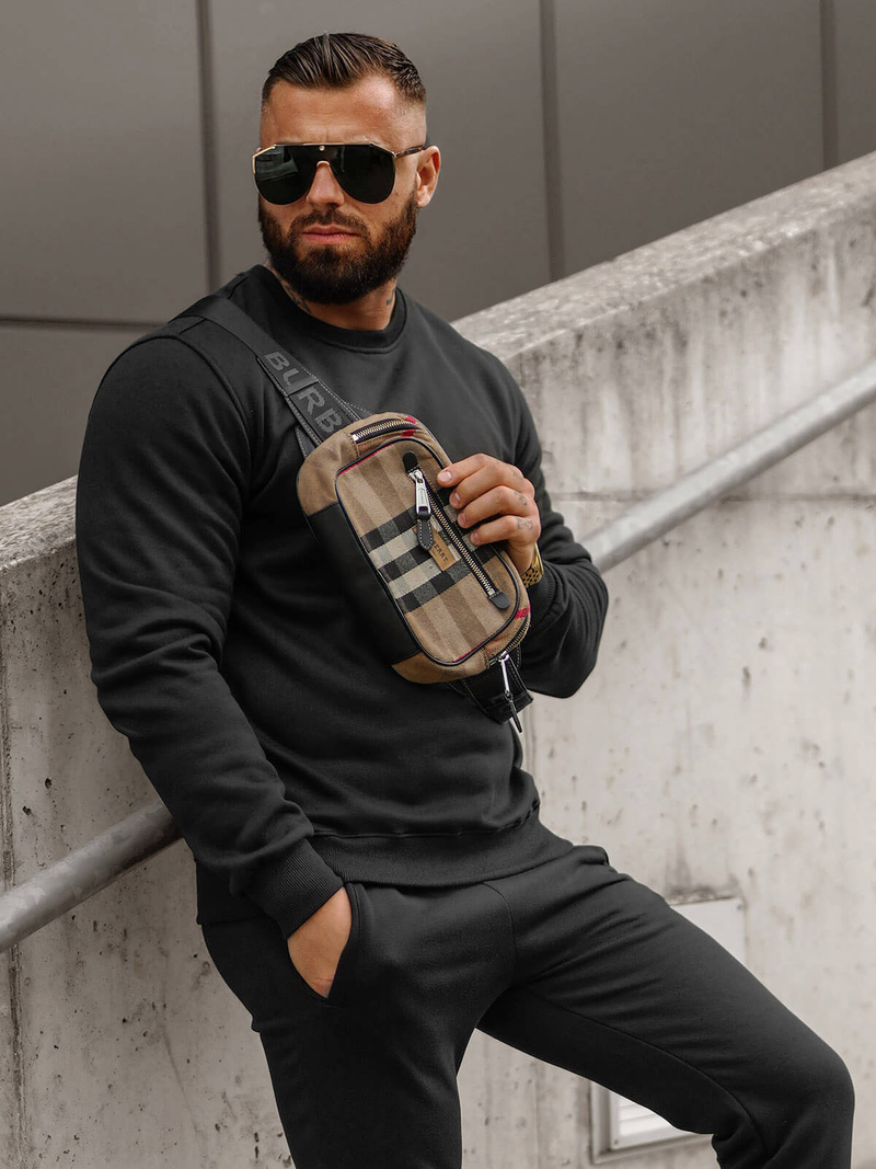 Pánská Tepláková Souprava Černá OZONEE JS/68C10380/3Z