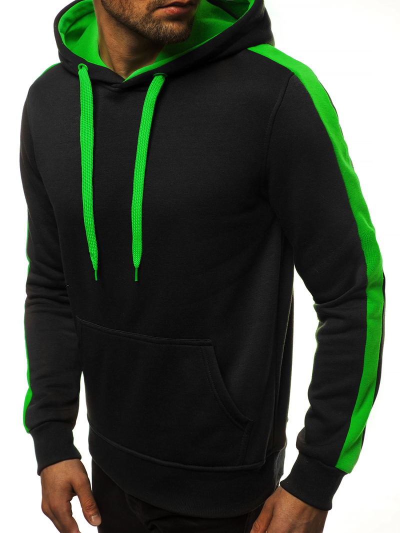 Pánská Mikina Černo-Zelená OZONEE JS/2012